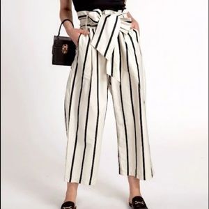CISTAR Striped Cropped Pants  size Small (new with tags) Wider Leg